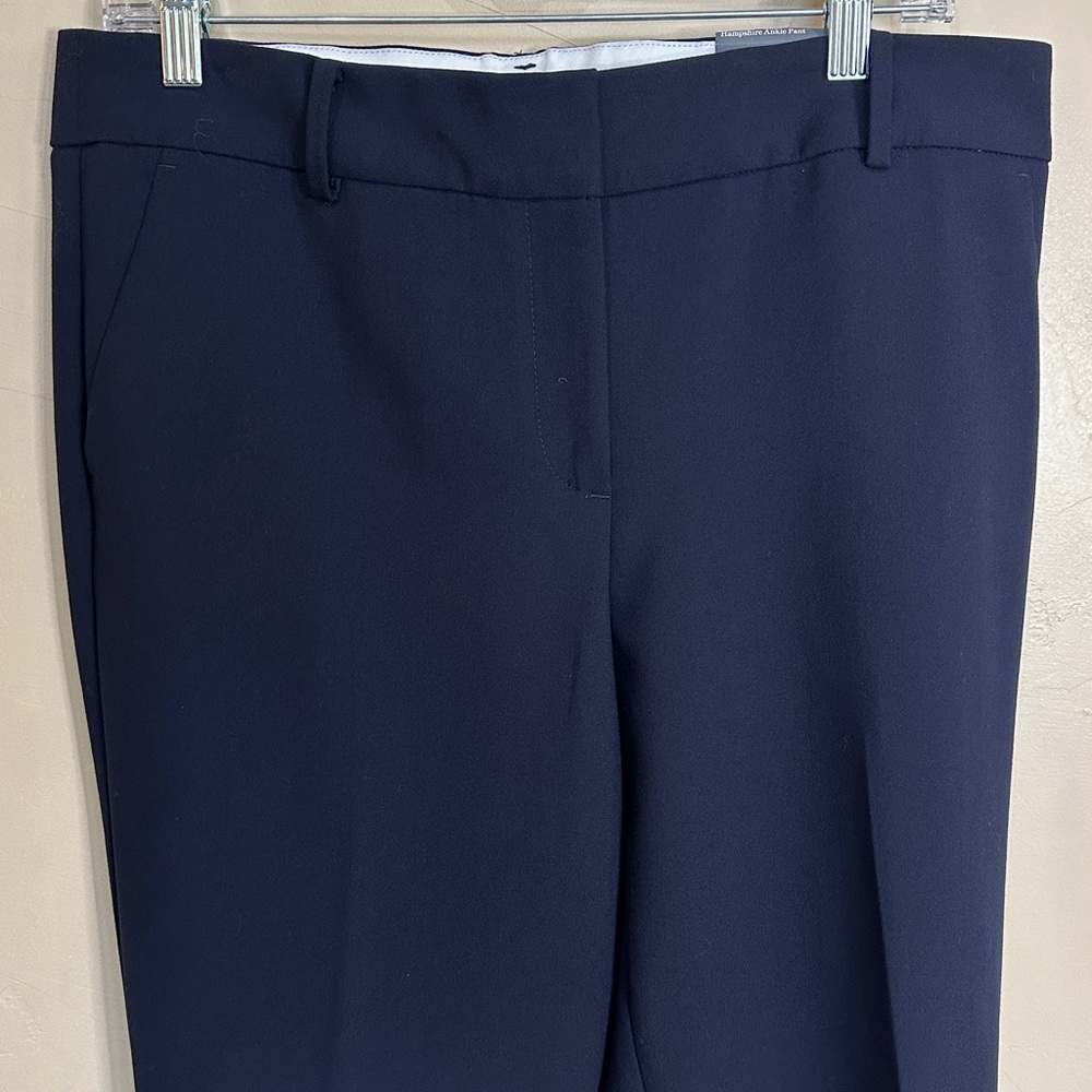 NWT Talbots Hampshire Ankle Pant Straight leg high waist Blue Sz 10 | $129 - Picture 7 of 14